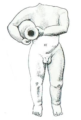 Statue With No Head 1 3/4 x 2 3/4-0