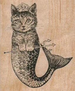 Cat Mermaid 2 3/4 x 3 1/4-0