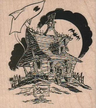 Haunted Shack/Ghost 3 1/2 x 3 3/4-0