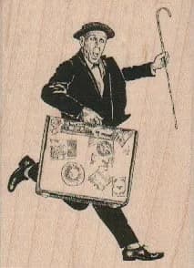 Running Man With Suitcase 2 1/4 x 3-0