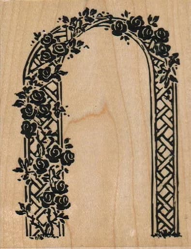 Stampendous Fun Stamps R01 Rose Arbor 4 x 5 1/4-0