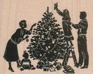 Decorating The Tree 3 1/4 x 2 1/2-0