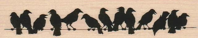 Birds On Wire/Lg 1 1/2 x 6 1/2-0