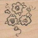 Stamp Affair Mary Helen Gouls Hearts and Petals 1 1/2 x 1 1/2-0