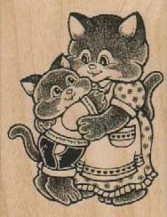 Mother Cat And Kitten 2 x 2 1/2-0