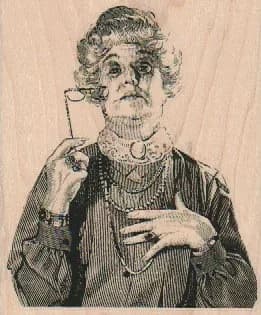 Lady With Glasses 2 3/4 x 3 1/4-0
