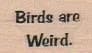 Birds Are Weird 3/4 x 1-0
