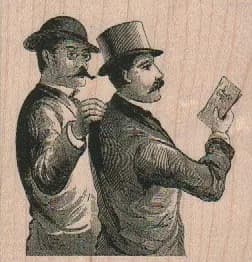 Victorian Gents 2 3/4 x 2 3/4-0