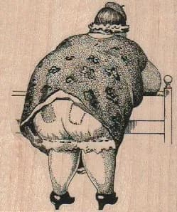 Large Lady Leaning 2 3/4 x 3-0