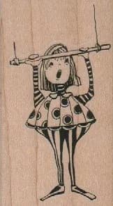Girl Hanging on Swing 1 3/4 x 3-0
