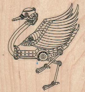 Steampunk Swan 3 x 3-0