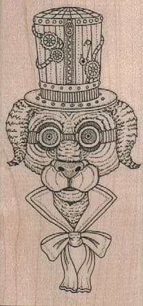 Steampunk Dog Face 2 1/4 x 4 1/2-0