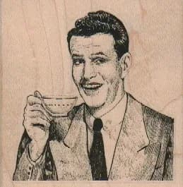 Man With Tea Cup 2 3/4 x 2 34/-0