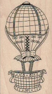 Steampunk Balloon 2 1/4 x 3 3/4-0