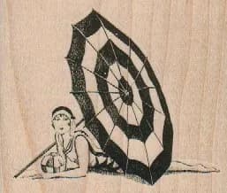 Lady On Beach 2 3/4 x 2 1/4-0