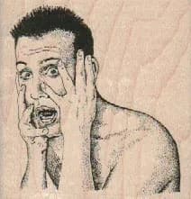 Man With Hands On Face 2 1/4 x 2 1/4-0