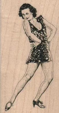 Lady Posing 2 1/4 x 4-0