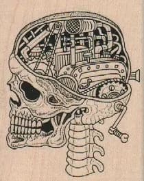Steampunk Skull Exposed 2 1/4 x 2 3/4-0