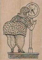 Large Lady On Scale 1 1/2 x 2-0