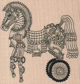 Steampunk Horse 2 3/4 x 2 3/4-0