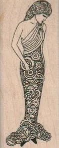 Steampunk Mermaid 1 1/4 x 3-0