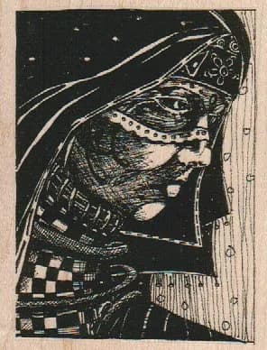 Lady In Mask 3 1/4 x 4-0