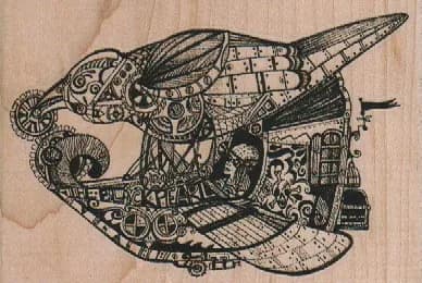 Steampunk Bird Plane 4 x 2 3/4-0