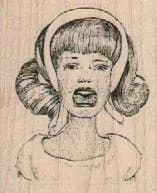 Crying Girl 1 3/4 x 2-0