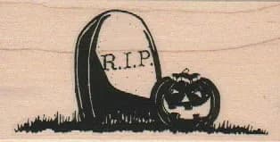 R.I.P And Jack o' Lantern 1 3/4 x 3 1/4-0