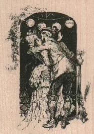 Fancy Couple Kissing 2 x 2 3/4-0