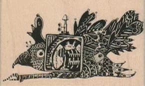 Steampunk Bird X-Ray 3 x 1 3/4-0