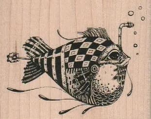 Steampunk Fish 3 1/4 x 2 1/2-0