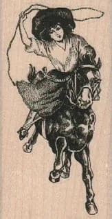 Cowgirl With Lasso 1 3/4 x 3 1/4-0