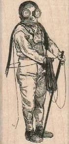 Diver In Suit 1 1/2 x 3-0