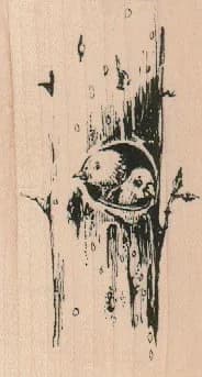 Birds in Treehole 2 x 3 1/2-0