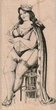Large Lady on Stool 2 x 3 3/4-0