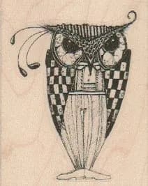 Whimsical Owl 2 1/4 x 2 3/4-0