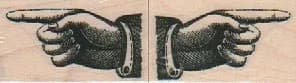 Set of 2 Hands Pointing 1 x 1 1/2 each-0
