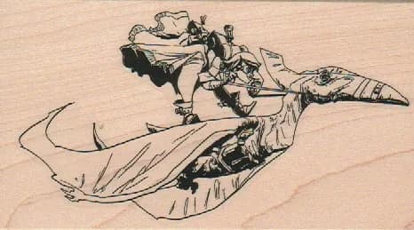 Pteranodon Rodeo by Brian Kesinger 2 3/4 x 4 3/4-0