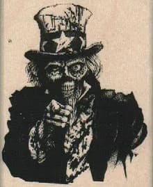Undead Uncle Sam 2 1/4 x 2 3/4-0