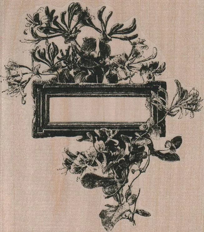 Flower Book Plate 3 1/2 x 3 3/4-0