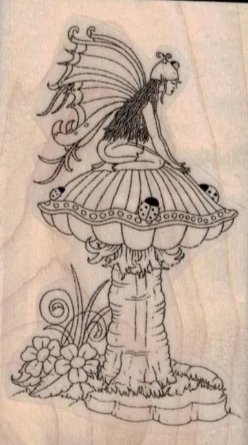 Fairy on Toad Stool 2 x 3 1/4-0