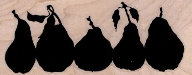 Pear Silhouettes 1 3/4 x 4-0