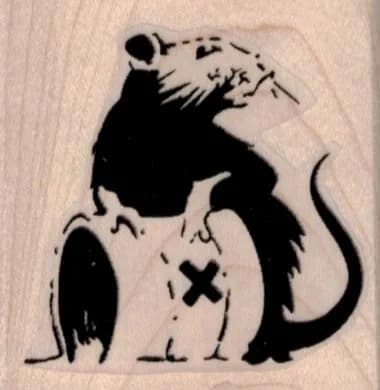 Banksy Toxic Rat 2 x 2-0