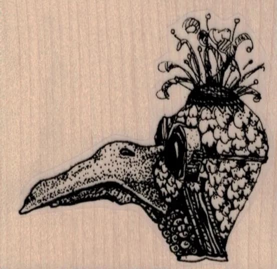 Whimsical Bird Head in Glasses 3 x 2 3/4-0