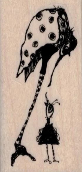 Whimsical Birds Looking at Each Other 1 1/2 x 3-0