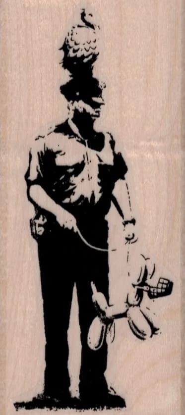Banksy Cop With Balloon Dog 2 x 4 1/4-0
