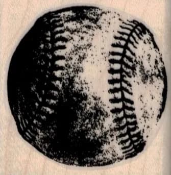 Grungey Baseball 1 3/4 x 1 3/4-0