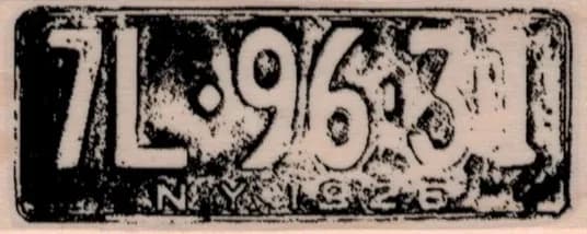 NY License Plate 1 1/4 x 2 3/4-0