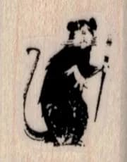 Banksy Rat Gentleman 1 x 1 1/4-0
